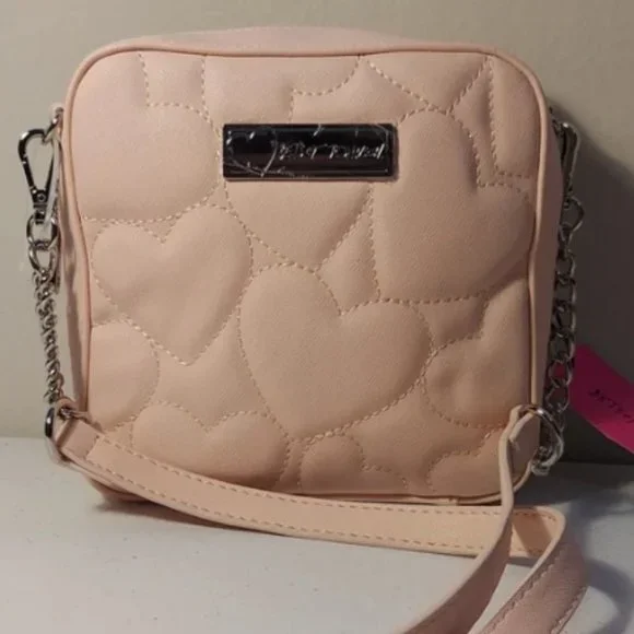 NWT Betsey Johnson PINK HEARTS  CROSSBODY - Picture 8 of 8
